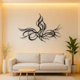 Rising Energy Lines Metal Wall Art | Modern Abstract Metal Decor