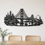 San Francisco Bridge Metal Wall Art | Travel and City Wall Decor - lifestyle view 4