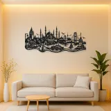 Istanbul Skyline Flow Metal Wall Art | Travel and City Wall Decor