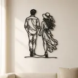 Décoration murale en métal Hand in Hand Stroll | Décor romantique couple