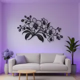 Orchid Elegance Metal Wall Art | Botanical Metal Wall Decor