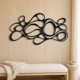 Organic Pebble Rhythm Metal Wall Art | Modern Abstract Metal Decor - lifestyle view 5