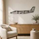 Citation II Airplane Silhouette Metal Wall Art, Metal Aircraft Silhouette, Aviation Wall Decor, Aviator Decor - lifestyle view 5