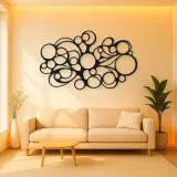 Connected Bubble Field Metal Wall Art | Modern Abstract Metal Decor