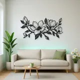 Magnolia Branch Metal Wall Art | Botanical Metal Wall Decor