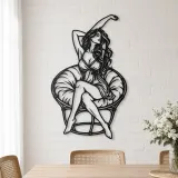 Morning Stretch Metal Wall Art | Movement Silhouette Decor - lifestyle view 4