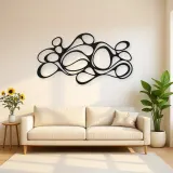 Organic Pebble Rhythm Metal Wall Art | Modern Abstract Metal Decor