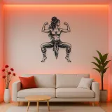 Goddess Pose Strength Metal Wall Art | Movement Silhouette Decor