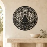 Crystal Garden Metal Wall Art | Botanical Metal Wall Decor - lifestyle view 3