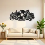 Vinyl Record Wave Metal Wall Art | Music Room Wall Decor