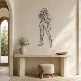 Fashion Boots Pose Metal Wall Art | Fashion Figure Wall Decor - lifestyle view 3