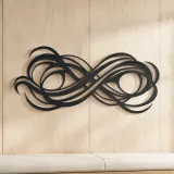 Interwoven Wave Ribbons Metal Wall Art | Modern Abstract Metal Decor - lifestyle view 5