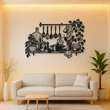 Chef Utensil Flow Metal Wall Art | Cozy Home Metal Decor