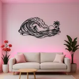 Surfer on the Curl Metal Wall Art | Coastal and Nautical Wall Decor
