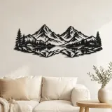 Arte mural de metal Twin Peaks Reflection | Decoración moderna abstracta de metal