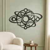 Orbiting Circle Harmony Metal Wall Art | Modern Abstract Metal Decor - lifestyle view 2