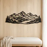 Soft Scandinavian Peaks Metal Wall Art | Modern Abstract Metal Decor - lifestyle view 5