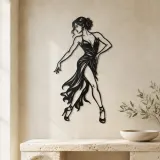 Tango Solo Figure Metal Wall Art | Movement Silhouette Decor - lifestyle view 3