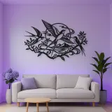 Swallow Flight Flow Metal Wall Art | Wildlife Silhouette Decor