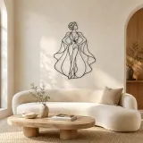 Cartel de metal modelo capa de seda | Decoración mural figura de moda