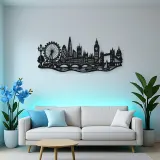 London Skyline Flow Metal Wall Art | Travel and City Wall Decor