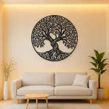 Two Trees Embrace Metal Wall Art | Botanical Metal Wall Decor
