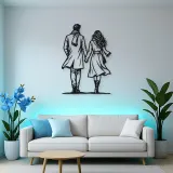 Evening Stroll Couple Metal Wall Art | Romantic Couple Decor