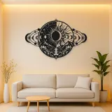 Eclipse Harmony Metal Wall Art | Celestial Boho Wall Decor
