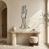 Soft Hip Contrapposto Metal Wall Art | Feminine Figure Wall Decor - lifestyle view 3