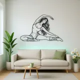 Floor Stretch Muse Metal Wall Art | Movement Silhouette Decor