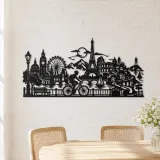Bicycle City Ride Metal Wall Art | Travel and City Wall Decor - lifestyle view 4