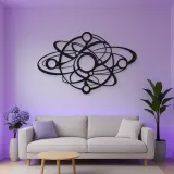 Orbiting Circle Harmony Metal Wall Art | Modern Abstract Metal Decor
