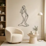 Artistic Torso Flow Metal Wall Art | Feminine Figure Wall Decor - lifestyle view 5