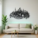 Musical City Skyline Metal Wall Art | Travel and City Wall Decor