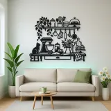 Baker Kitchen Line Metal Wall Art | Cozy Home Metal Decor