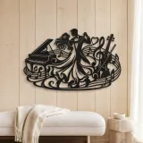 Dancing Couple Music Metal Wall Art | Romantic Couple Decor - lifestyle view 5