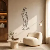 Feminine S Curve Model Metal Wall Art | Fashion Figure Wall Decor - lifestyle view 5