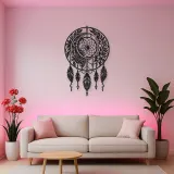 Dreamcatcher Moon Metal Wall Art | Spiritual Boho Metal Decor