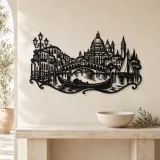 Venice Gondola Curve Metal Wall Art | Travel and City Wall Decor - lifestyle view 3