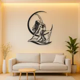 Moon Salutation Metal Wall Art | Movement Silhouette Decor