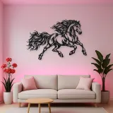 Running Stallion Metal Wall Art | Equestrian Wall Decor