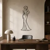 Classic Red Carpet Pose Metal Wall Art | Fashion Figure Wall Decor - lifestyle view 3