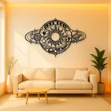 Orbiting Planets Flow Metal Wall Art | Modern Abstract Metal Decor