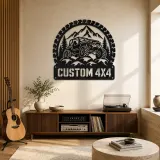 Décoration murale en métal personnalisée de véhicule tout terrain 4x4