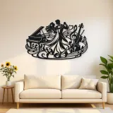 Dancing Couple Music Metal Wall Art | Romantic Couple Decor