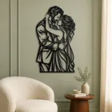 Anniversary Embrace Metal Wall Art | Romantic Couple Decor - lifestyle view 2