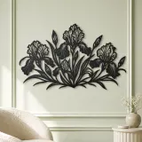 Iris Garden Metal Wall Art | Botanical Metal Wall Decor - lifestyle view 2