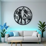 Dancing in Kitchen Metal Wall Art | Cozy Home Metal Decor