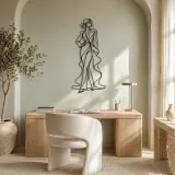 Fluid Fabric Model Metal Wall Art | Fashion Figure Wall Decor - lifestyle view 4