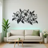 Hibiscus Flow Metal Wall Art | Botanical Metal Wall Decor